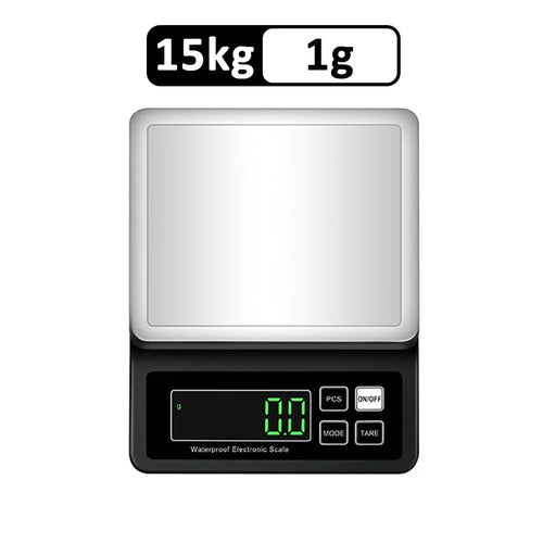 Rechargeable Kitchen Scale IP67 Fully Waterproof Home Kitchen Scale 0.1g/1g High Precision Electronic Balance 3kg/5kg/10kg/15kg