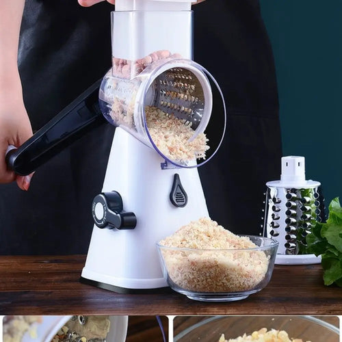 Rotary Vegetable Slicer Grater Shredder Manual Kitchen Food Chopper For Potato Carrot Fruit Salad Preparation Tools
