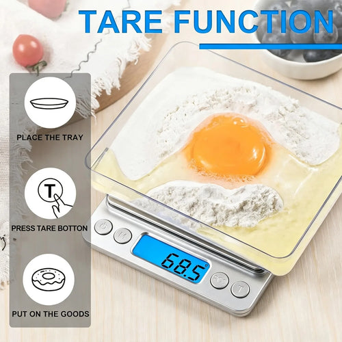 `Precision Electronic Scale 9 Units LCD Screen Stainless Steel Digital Kitchen Scale For Home Small Item Weighing`