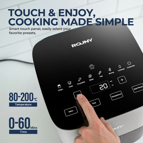 Hot Sale 5Liter Visual Touchscreen Air Fryer 1450w Home Small Kitchen Appliances with Child Safety Lock