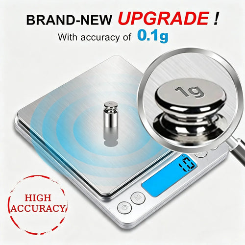 `Precision Electronic Scale 9 Units LCD Screen Stainless Steel Digital Kitchen Scale For Home Small Item Weighing`