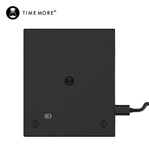 TIMEMORE Basic 2 Black Mirror Pour Over Coffee Scale Flow Rate Display Auto Timer Digit Kitchen Food Scale Espresso 0.1g/2kg