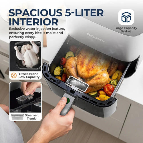 Hot Sale 5Liter Visual Touchscreen Air Fryer 1450w Home Small Kitchen Appliances with Child Safety Lock