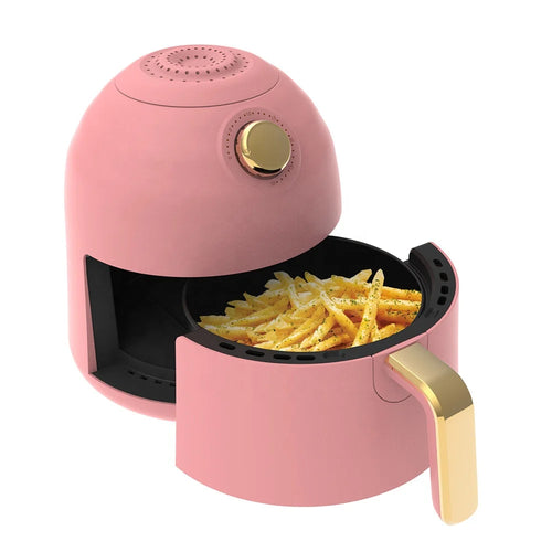 Portable Pink 2L Non-Stick Automatic Air Fryer Mini Multifunction Home Cooker