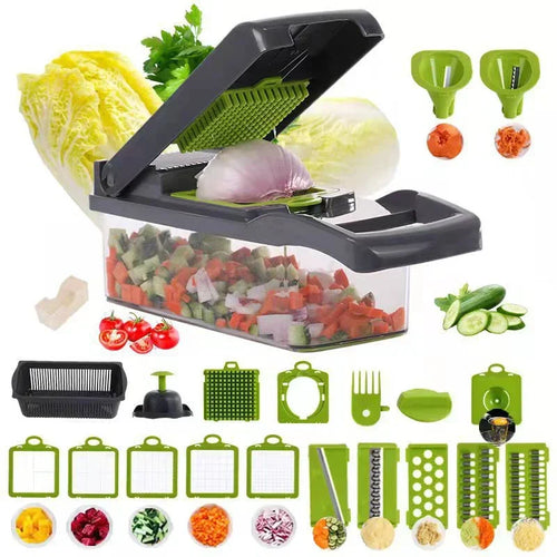 Multifunctional Kitchen Veggie Chopper Household Chopper Potato Slicer Carrot Grater Manual Food Processor Cooking Tools U7B2O2