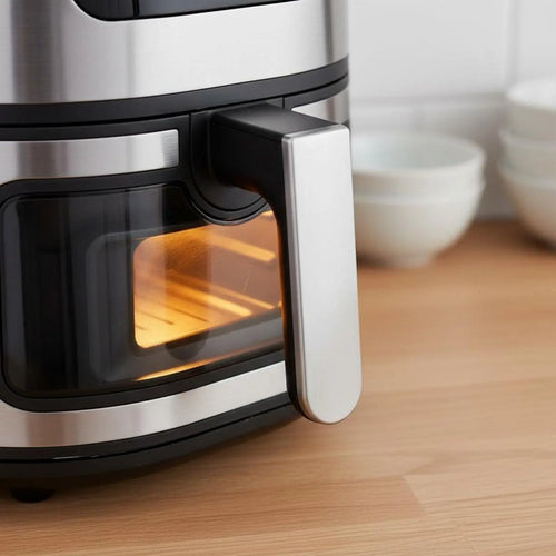 Large Electric Fryer 7L Stainless Steel Air Fryer with Visible Window for Home Kitchen Oil-free Cooking